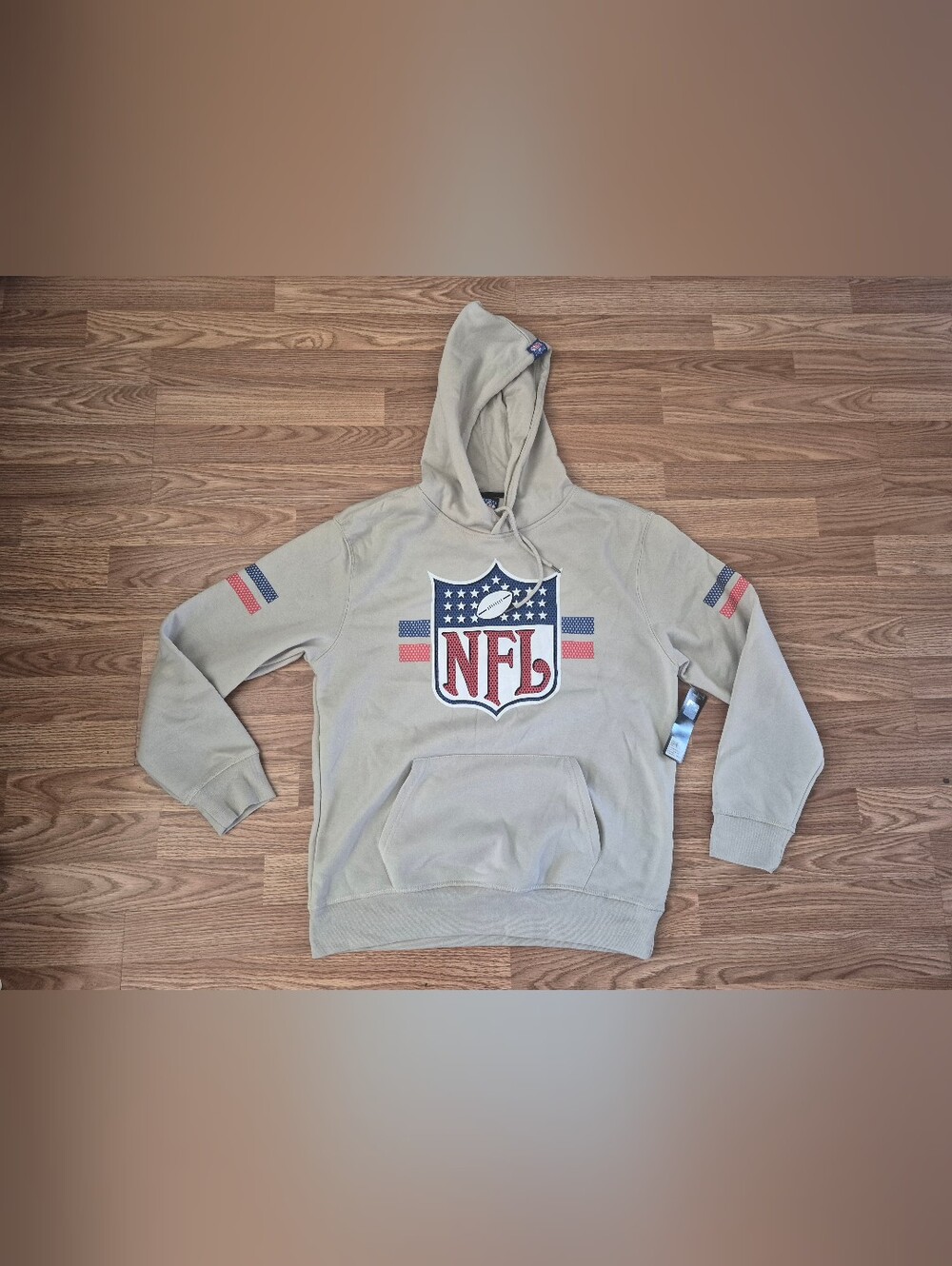 NFL Hoodie Beige Men's Athletic Apparel Sweatshirt